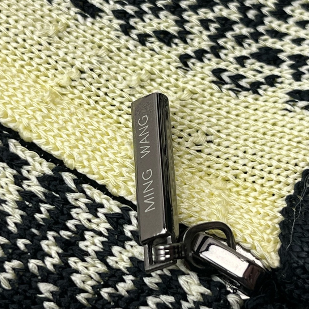 Ming Wang Geometric Pattern Long Sleeve Jacket Bl… - image 8